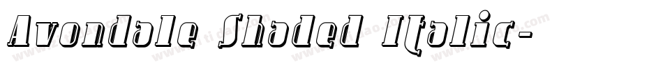 Avondale Shaded Italic字体转换